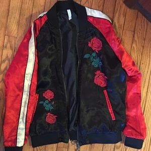 Men Zara Satin Bombers Jacket size L